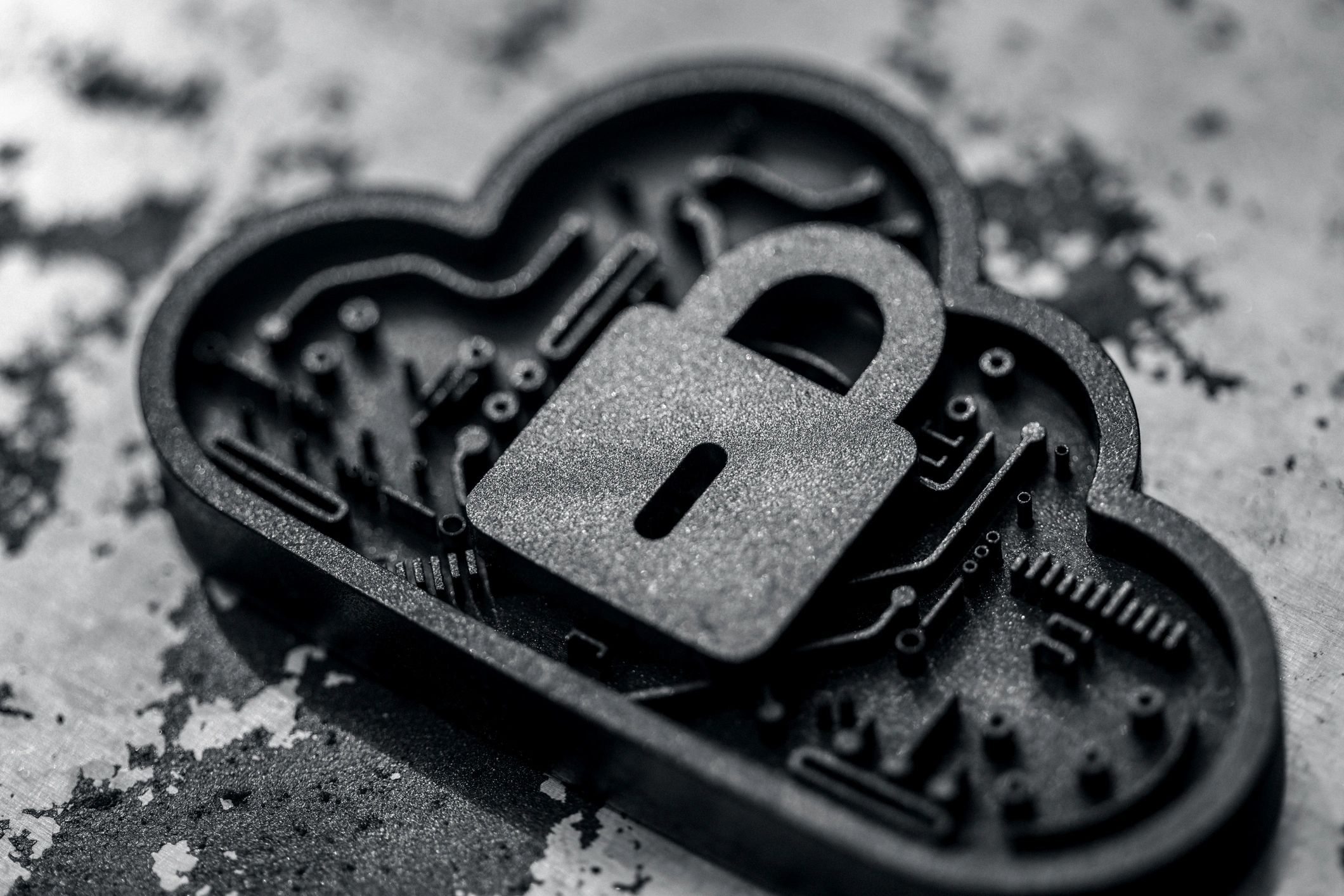 Cloud lock icon representing secure handling of information
